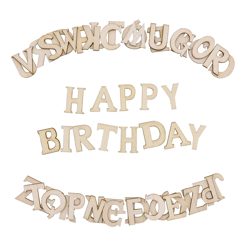 Craft Embellishments - 100 stücke Buchstaben Holz Alphabet Nummer