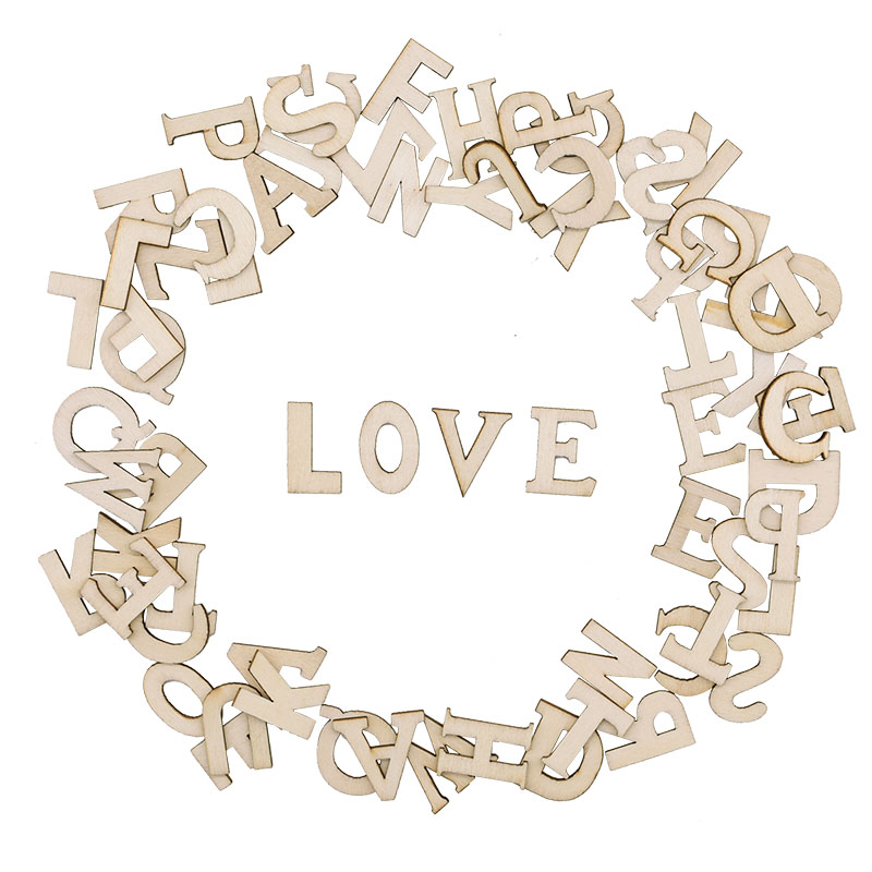 100 stücke Buchstaben Holz Alp – Craft Embellishments Bewertung und Preis